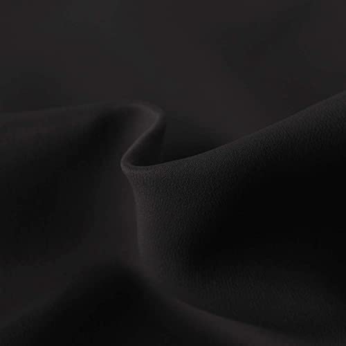 Hiasan Black Valance Curtains for Window 42 x 12 Inches 1 Panel - color: Black, size: 42"W x 12"L (Pack of 1)