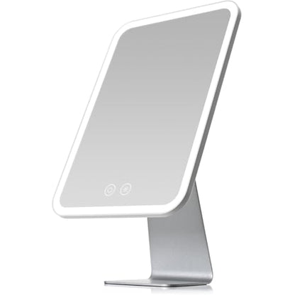 NEZZOE Lighted Makeup Mirror, 2000mAh Battery, 12" x 7" - color: 12"x7" White