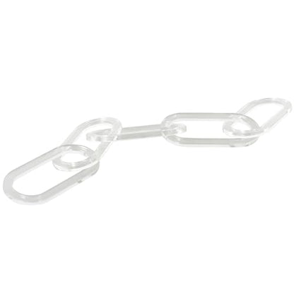 Deco 79 Acrylic Plastic Chain Decorative Sculpture Oval 5 Link Home Decor Statue, Accent Figurine 27" x 0" x 4", Clear - size: 27" x 0" x 4"