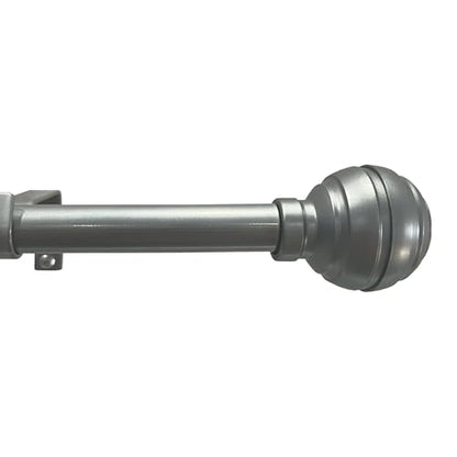 Buono II Hayden Gunmetal Rod & Finial, 48-86 in, Finials - size: 48-86, style: Hayden Gunmetal
