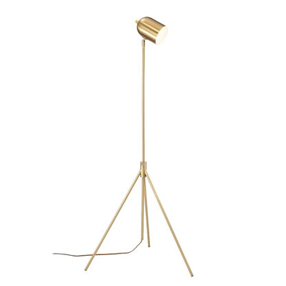 O'Bright Helios - Adjustable Tripod LED Floor Lamp, Dimmable, Swivel Head, Perfect for Reading and Task Lighting, Antique Brass - color: Antique Brass