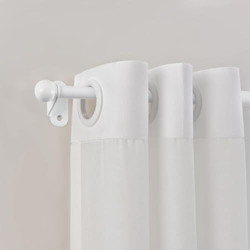 Cafe Curtain Rod 18-30 Inch, 1/2" Diameter, Door Curtain Rod, White - color: White, size: 18-30 Inch