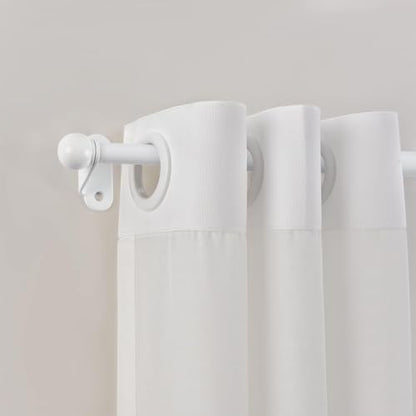 Cafe Curtain Rod 30-54 Inch, 1/2" Diameter, Door Curtain Rod, White - color: White, size: 30-54 Inch