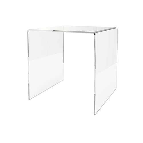 Marketing Holders Clear Acrylic Riser 6” Square Retail Jeweler Ring Box Platform Lucite Collectible Coins Throne Counter or Tabletop Pedestal - size: 6" Riser