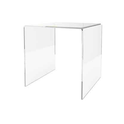 Marketing Holders Clear Acrylic Riser 6” Square Retail Jeweler Ring Box Platform Lucite Collectible Coins Throne Counter or Tabletop Pedestal - size: 6" Riser