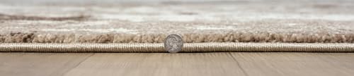 Keen Home Design Abstract Non-Shedding Entryway Rug, Soft Thick Pile, 2x3 - color: Skies Beige, size: 2' x 3' (Rectangular)