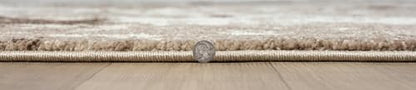 Keen Home Design Abstract Non-Shedding Entryway Rug, Soft Thick Pile, 2x3 - color: Skies Beige, size: 2' x 3' (Rectangular)