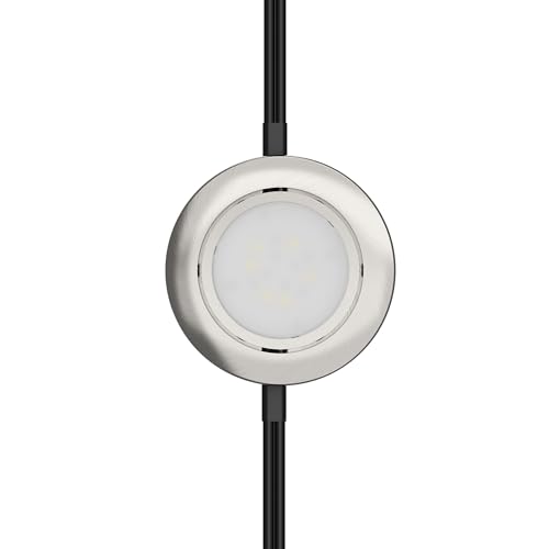 GETINLIGHT 2.75-Inch LED Replacement Puck Light, 2700K, Brushed Nickel - color: Brushed Nickel, size: 1-puck add-on light
