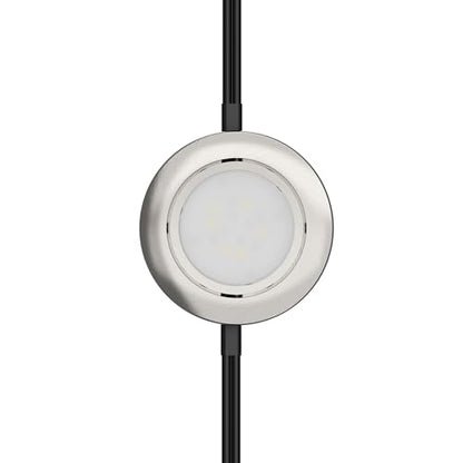 GETINLIGHT 2.75-Inch LED Replacement Puck Light, 2700K, Brushed Nickel - color: Brushed Nickel, size: 1-puck add-on light