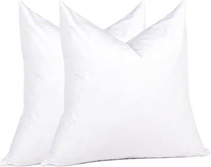 puredown® 14x14 Pillow Inserts, Feather Down Filled for Support, Set of 2 - size: 14x14 Inch