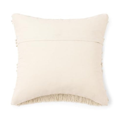 · REDEARTH · Textured Handwoven Throw Pillow Cases - Scandi Chic Natural - color: Scandi Chic Natural, size: 18" x 18" (Pack of 2)
