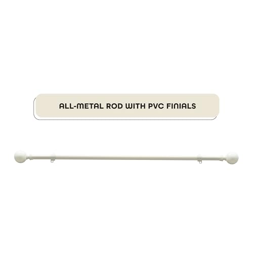 Buono II Morgan Antique White Rod & Finial 48-86 in, Finials - size: 48-86, style: Morgan Antique White
