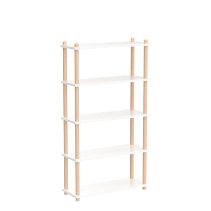 IOTXY 5-Tier Wooden Shelf Bookcase, Freestanding Open Bookshelf, White - color: White, size: 5-Tier