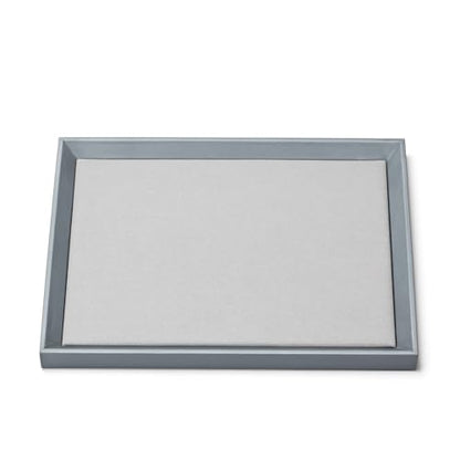 Oirlv Luxury Genuine Leather Jewelry Tray Stackable Microfiber Organizer - size: 11.81"×9.06"×0.79"