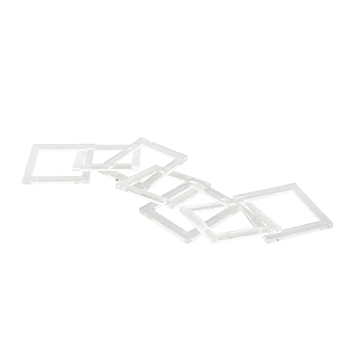 Deco 79 Acrylic Plastic Chain Decorative Sculpture Square 7 Link Home Decor Statue, Accent Figurine 28" x 0" x 5", Clear - size: 28" x 0" x 5"
