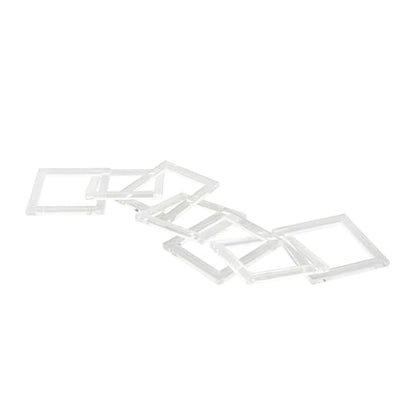 Deco 79 Acrylic Plastic Chain Decorative Sculpture Square 7 Link Home Decor Statue, Accent Figurine 28" x 0" x 5", Clear - size: 28" x 0" x 5"