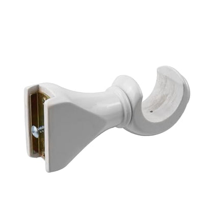 Antrader Finials for Curtain Rods and Wood Curtain Rod Brackets,White - color: White