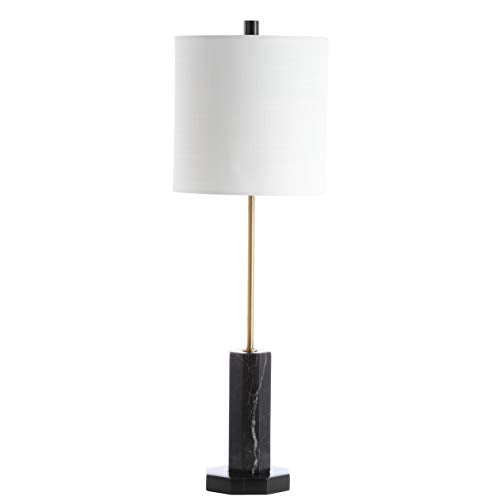 SAFAVIEH Lighting Collection Zackary Modern Black/ Brass Gold 31-inch Bedroom Living Room Home Office Desk Nightstand Table Lamp (LED Bulb Included)