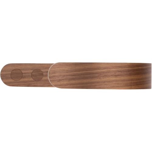 2 x Waveply Wood Curtain Holdbacks Plywood Drapery U Shaped Hook Tiebacks for Wall (Walnut) - color: Walnut
