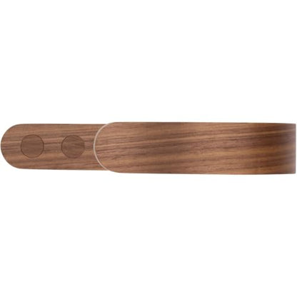 2 x Waveply Wood Curtain Holdbacks Plywood Drapery U Shaped Hook Tiebacks for Wall (Walnut) - color: Walnut