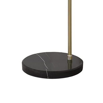 Major-Q Modern Standing Adjustable Floor Lamp with Metal Dome Shade & Marble Base for Living Room - Corner Light Arc Lamps for Bedrooms in Brass Gold Finish, 99-1023F