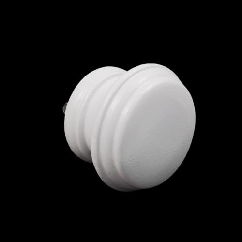 Antrader Wood Curtain Rod Finials,Screw on End Caps,White,2Pcs - color: White
