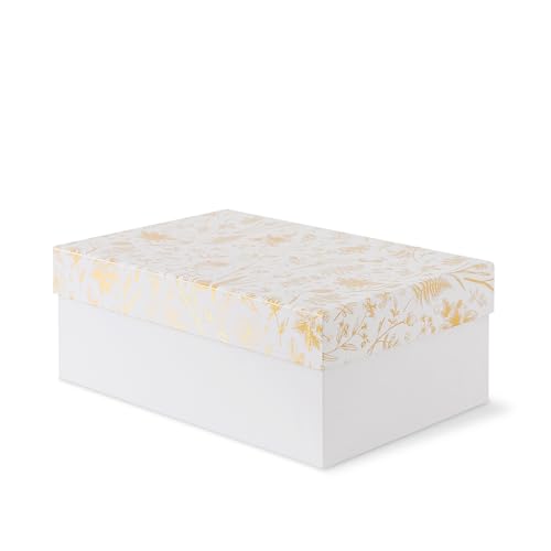 Soul & Lane - Photo Memory Storage Box, 11.7x7.7x4.5 In, Golden Bloom - color: Golden Bloom