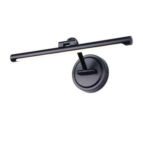Hardwired 15.7 Inch 7W Black Picture Lights for Wall LED Picture Frame Light Dimmable Painting Lights for Wall Portrait Artwork Warm White - color: Hard-wired Black-Dimmable, size: 16 Inch