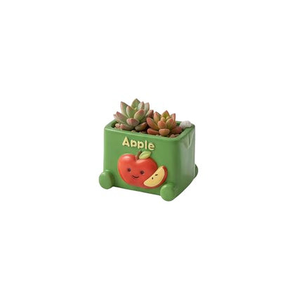 Cloud-Shaped Small Succulent Planters, 3.4''Dog Cute Plant Pots with Drainage Holes Funny Mini Resin Flower Pots for Indoor Outdoor Home Office Gifts (Mini A) - style: Mini A