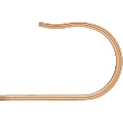 2 x Waveply Wood Curtain Holdbacks Plywood Drapery U Shaped Hook Tiebacks for Wall (Birch) - color: Maple
