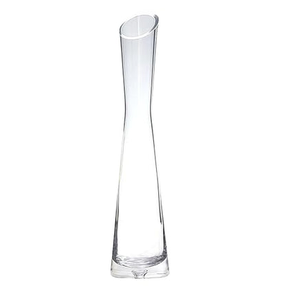 Ericotry 높이 25cm 수제 유리 꽃병 투명 장식 꽃병 단일 스템 꽃병 블로운 아트 버드 유리 꽃병 홈 웨딩 크리스마스 장식용