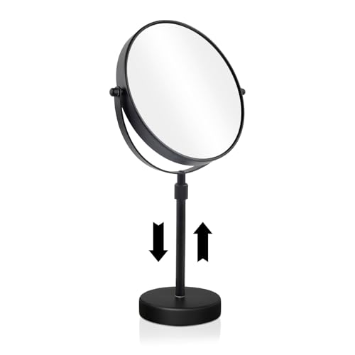 Nicesail Adjustable Tabletop Makeup Mirror Magnified Vanity Matte Black 10X - color: Matte Black-10x