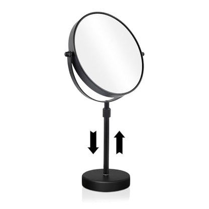 Nicesail Adjustable Tabletop Makeup Mirror Magnified Vanity Matte Black 10X - color: Matte Black-10x