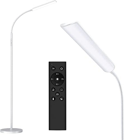 Dimunt LED Floor Lamp, Stepless Adjustable 3000K-6000K Colors, White - color: White
