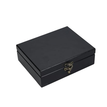 WE Games Old World Wooden Keepsake Box - color: Black Stained, size: Small