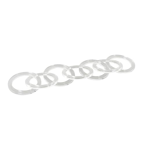 Deco 79 Acrylic Plastic Chain Decorative Sculpture Circular 7 Link Home Decor Statue, Accent Figurine 21" x 0" x 5", Clear - size: 21" x 0" x 5"