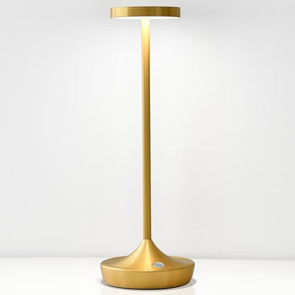 Gold Cordless LED Table Lamps Rechargeable 6000mAh, 72H Runtime, Waterproof - color: Gold