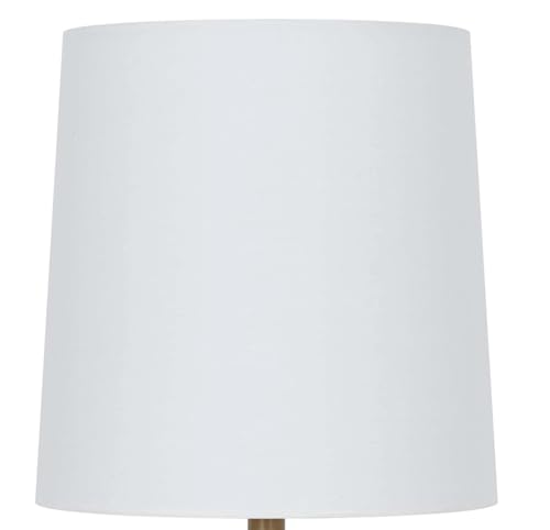 12.75" Rope Mini Lamp – Brown, 5.75x6.5x6.5 White Shade, Farmhouse Aesthetic