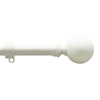 Buono II Morgan Antique White Rod & Finial 48-86 in, Finials - size: 48-86, style: Morgan Antique White