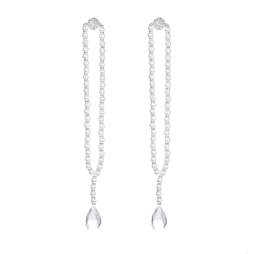 SUQ I OME Luxury Pearl Beaded Magnetic Curtain Tieback, Pearl - color: Pearl