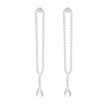 SUQ I OME Luxury Pearl Beaded Magnetic Curtain Tieback, Pearl - color: Pearl