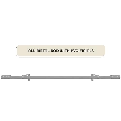 Buono II Cole Silver Rod & Finial, 28-48 in, for Windows, Finials - size: 28-48, style: Cole Silver