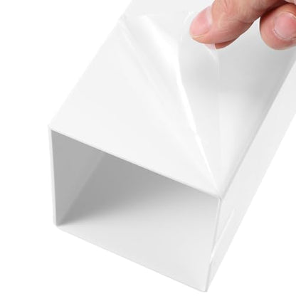 Thyle Square Acrylic Risers Display Stands, White, 12 Pcs - color: White