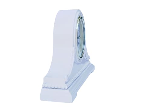 Mantel Clocks, Battery Operated, Silent Wood Table Clock with Westminster Chimes On The Hour, Solid Wooden Shelf Chiming Mantle Clock, 9" x 16" x 3" (White - Roman Numerals) - color: White - Roman Numerals