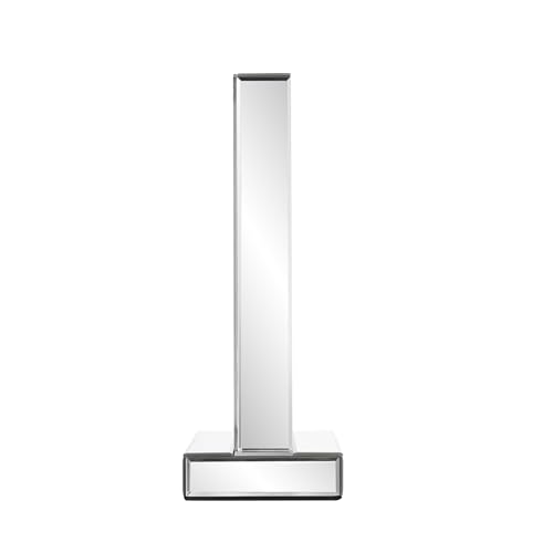 SHYFOY Mirrored Desk Clock,13x12 Luxury Silent Table Clock - color: Silver, size: 13x12INCH