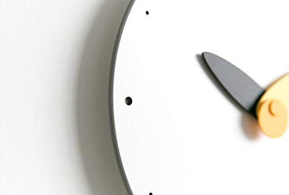Stephanie Imports Modern Minimalist Yellow & Black Wall Clock - color: Yellow & Black