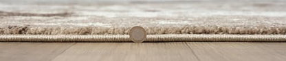 Keen Home Design Abstract Non-Shedding Runner Rug, Soft Thick Pile, 2x10 - color: Skies Beige, size: 2'8" x 9'11" (Runner)