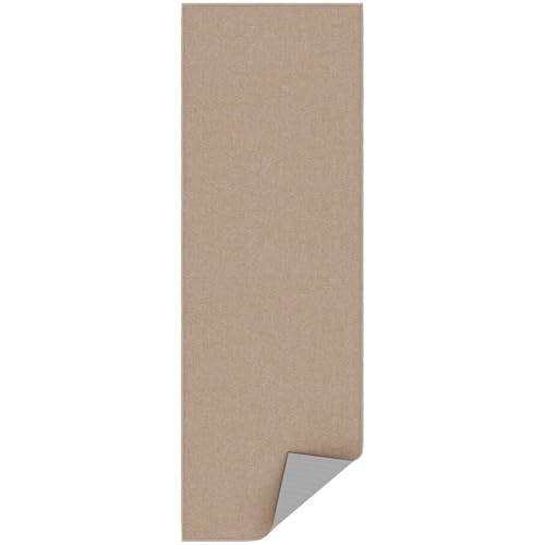 Ottomanson Door Mat Indoor Entryway Runner Rug – Non-Slip Durable Low-Pile Runner with Stain-Resistant Surface, 20" x 59", Beige - color: Beige