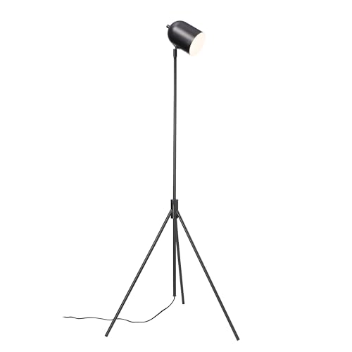 O'Bright Helios - Adjustable Tripod LED Floor Lamp, Dimmable, Swivel Head, Perfect for Reading and Task Lighting, Black - color: Black