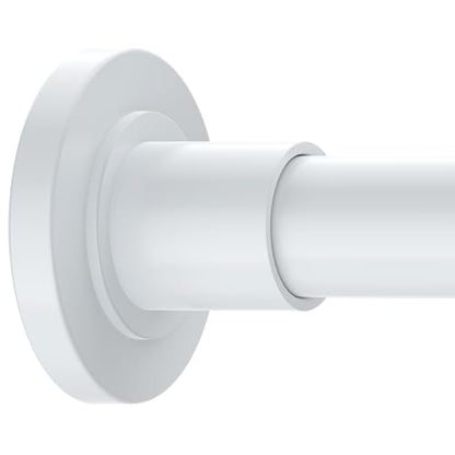 GXOACKJ White Shower Curtain Rods - 31-68 Inch Spring Tension Shower Rods for Bathroom, Adjustable, No Drilling, No Rust, Stainless Steel - color: White, size: 31-68 inches